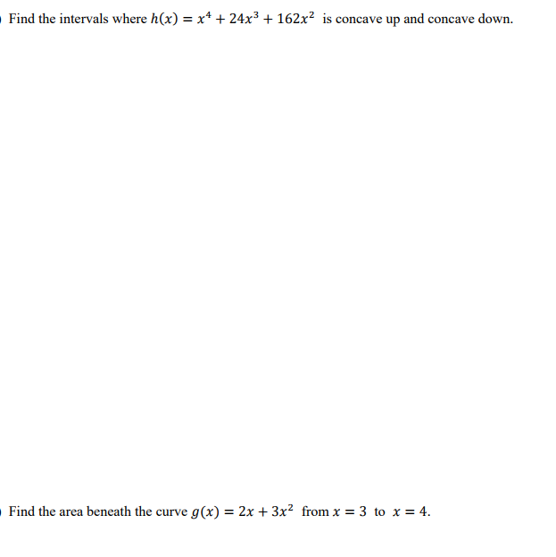 solved-find-the-intervals-where-h-x-x-4-24x-3-162x-2-chegg