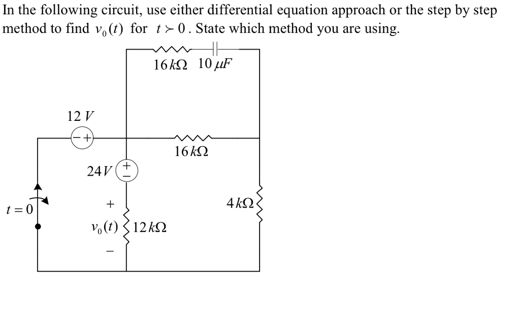 Solved In the following circuit, use either differential | Chegg.com