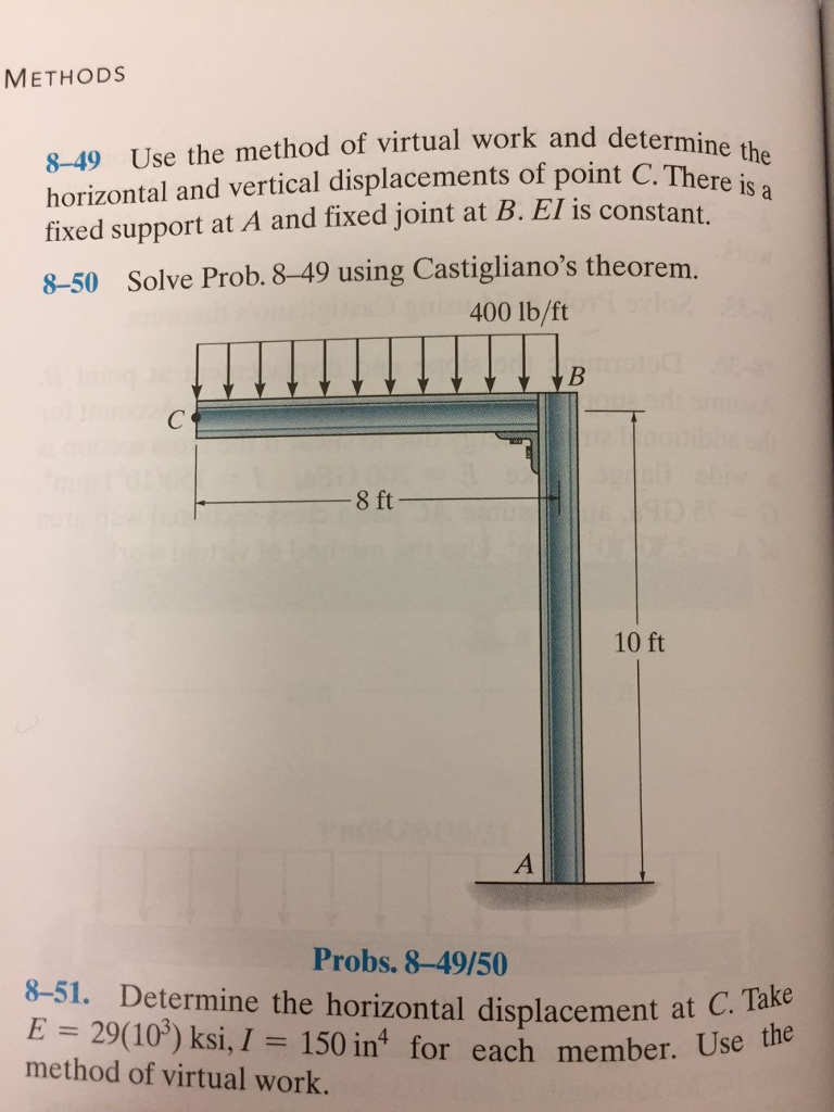 Solved 8-49 : Use the method of virtual work and determine | Chegg.com