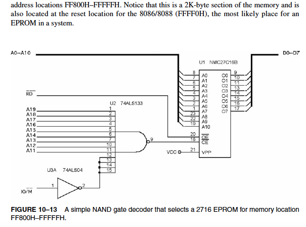 Solved Modify the NAND gate decoder in Figure 10.13 to | Chegg.com