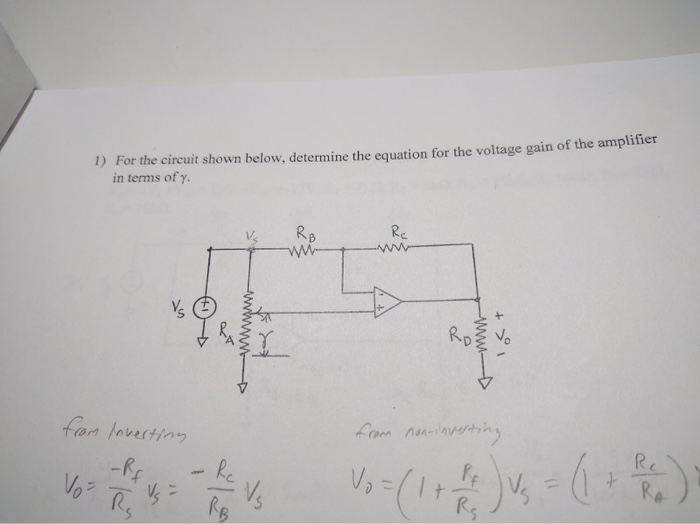 Solved D For the circuit shown below, determine the equation | Chegg.com