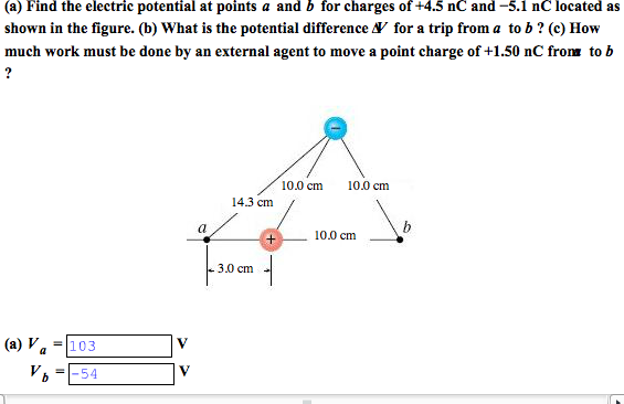 Solved (a) Find The Electric Potential At Points A And B For | Chegg.com