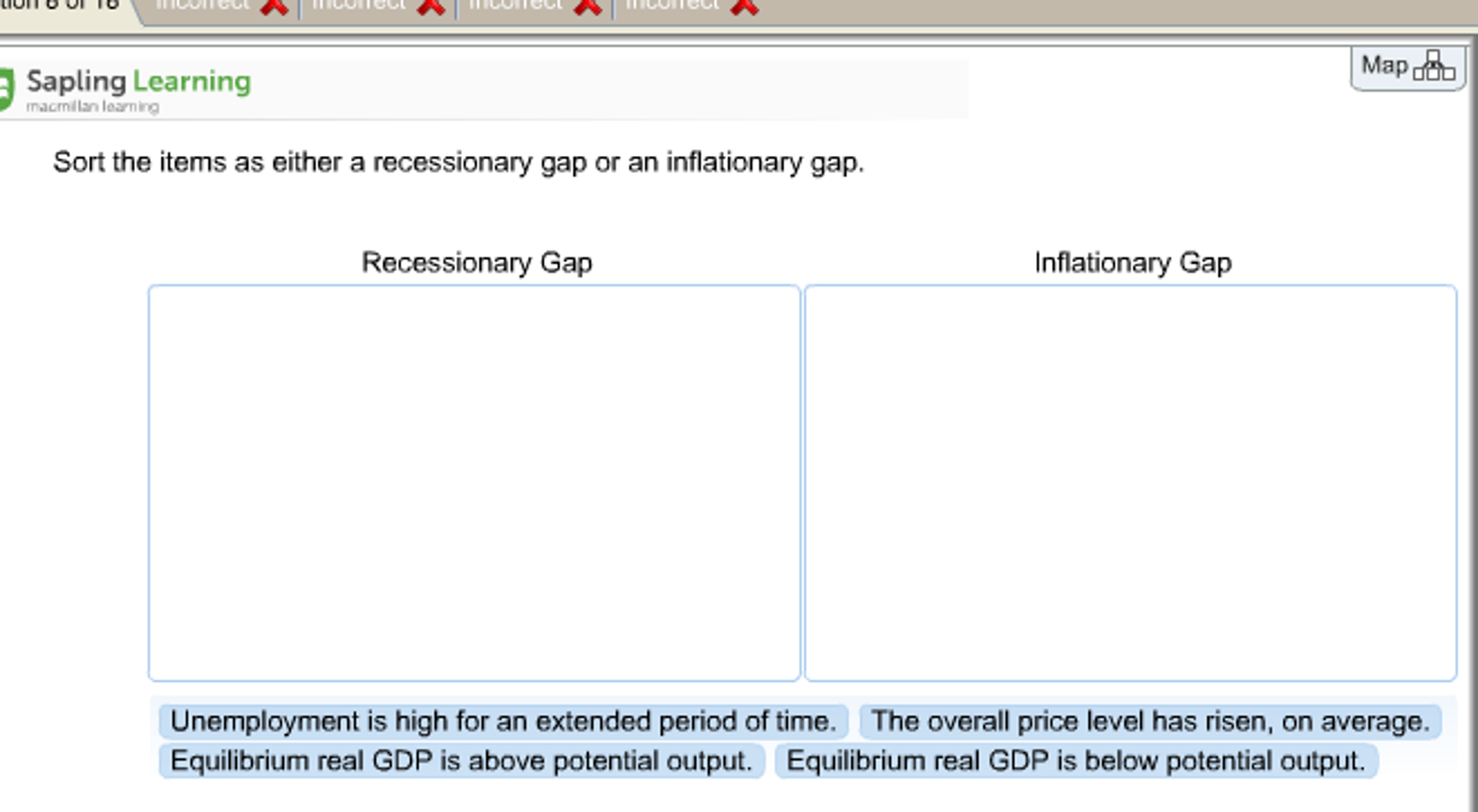 solved-sort-the-following-items-as-either-a-recessionary-gap-chegg