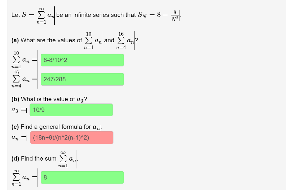 Solved Let S Sigma Infinity N 1 A N Be An Infinite Series