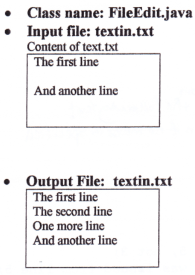 Class name: FileEdit.java Input file: textin.txt | Chegg.com