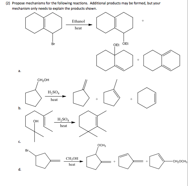 Solved Propose Mechanisms For The Following Reactions. | Chegg.com