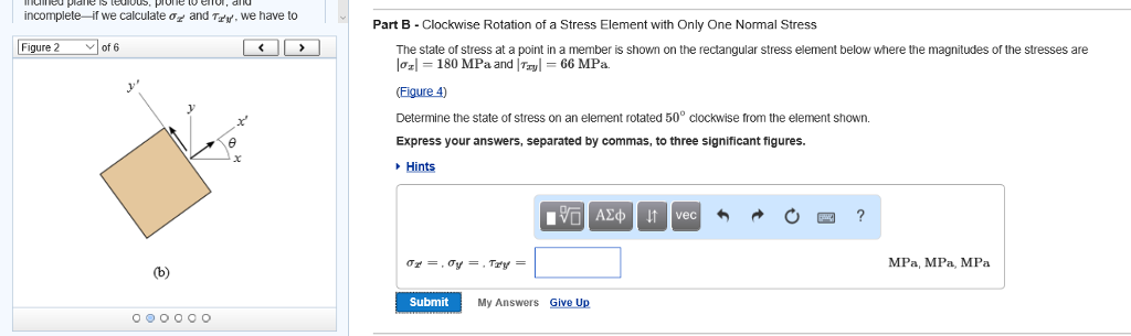 Solved The Stress-Transformation Equations Part A - State of | Chegg.com