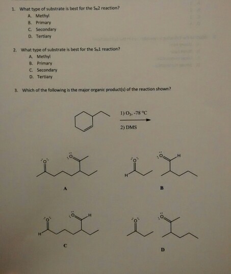 Solved 1. What Type Of Substrate Is Best For The SH2 | Chegg.com