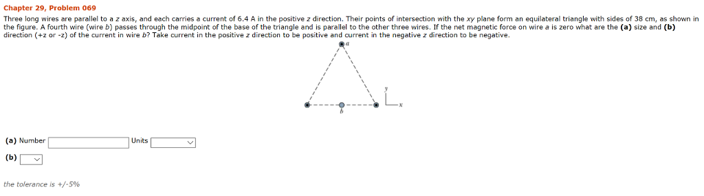 Solved Chapter 29, Problem 069 Three Long Wires Are Parallel | Chegg.com