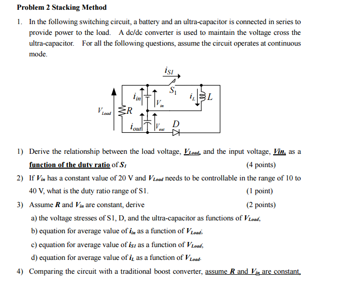 In the following switching circuit, a battery and an | Chegg.com