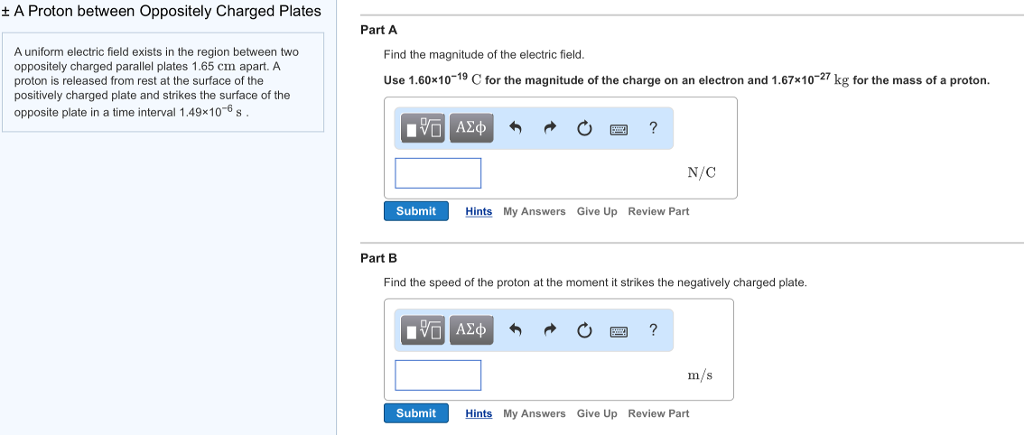 Solved A uniform electric field exists in the region between | Chegg.com