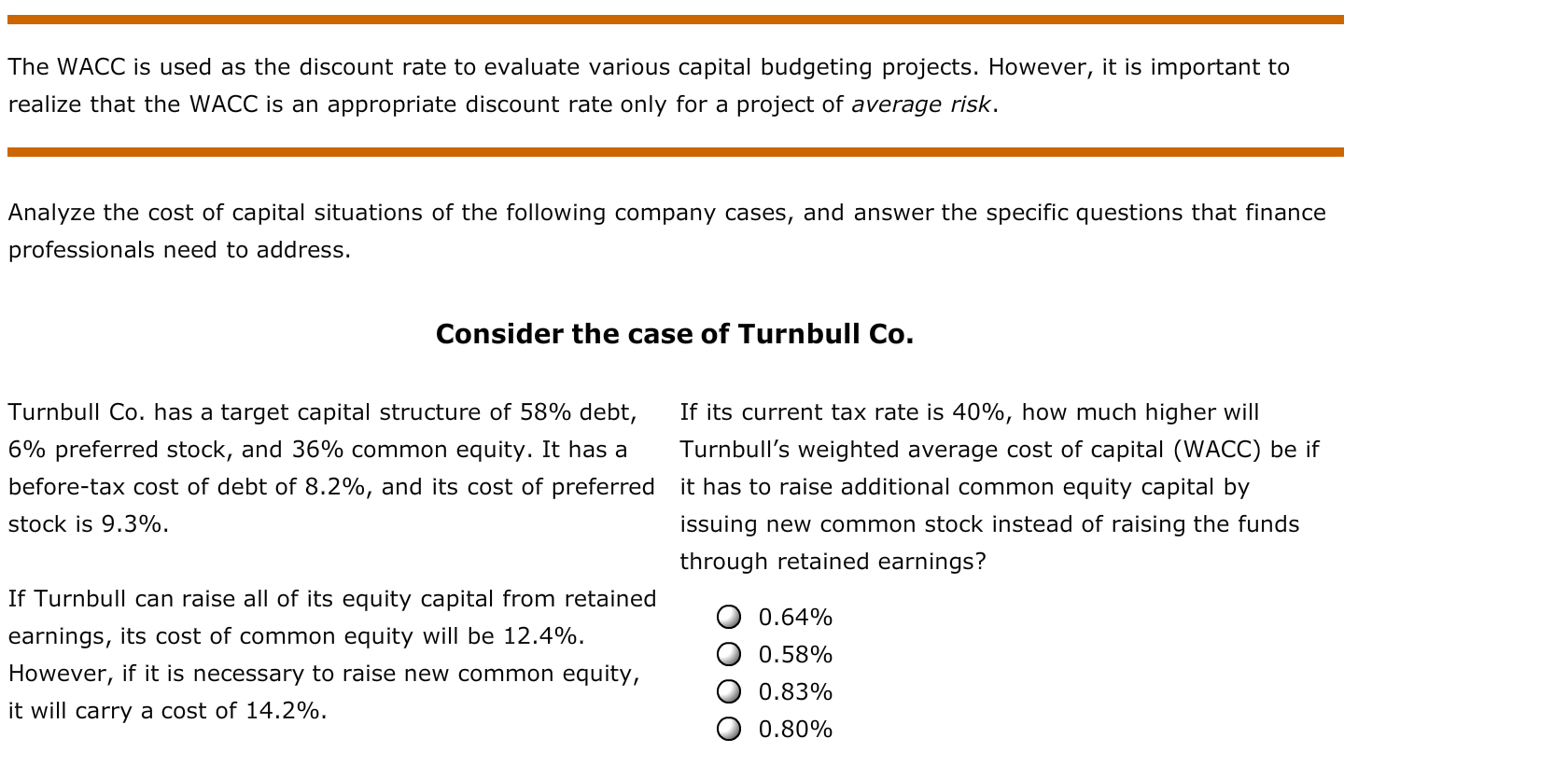 Solved The WACC is used as the discount rate to evaluate