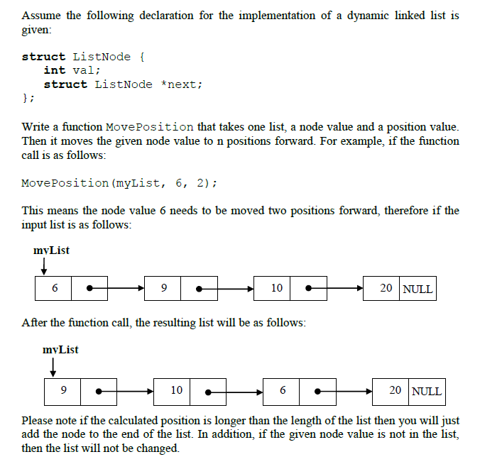 Solved Assume The Following Declaration For The | Chegg.com