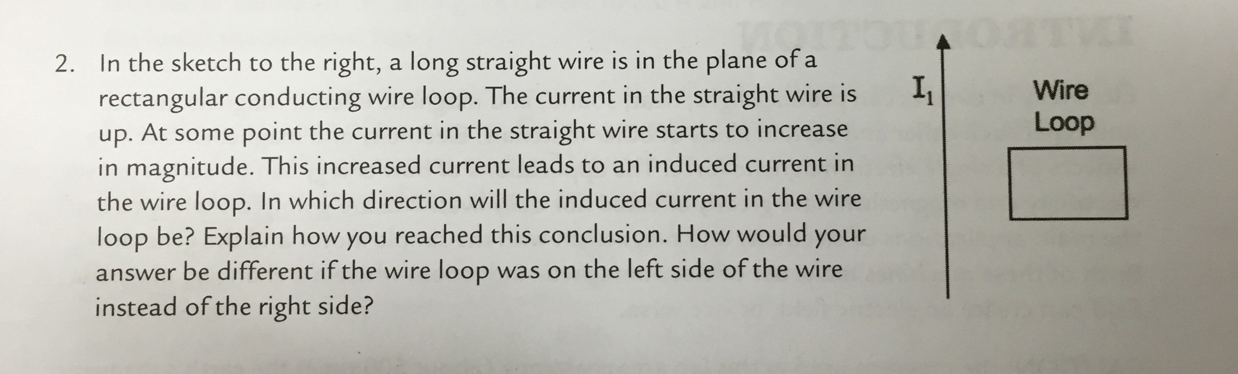 Solved In the sketch to the right, a long straight wire is | Chegg.com