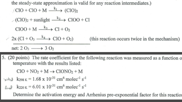 Solved the steady-state approximation is valid for any | Chegg.com