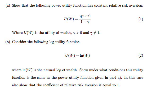 power utility function inverse