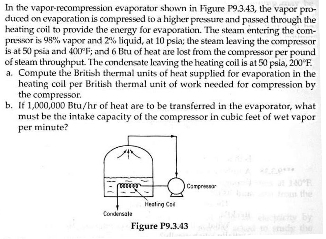 In the evaporator shown in Figure