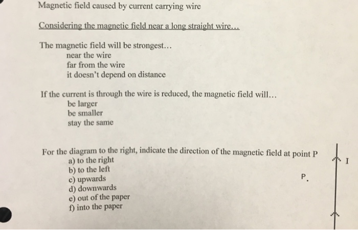 Solved Magnetic field caused by current carrying wire | Chegg.com