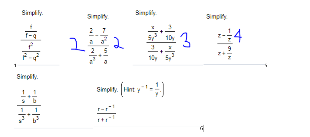 simplify 10y 13 25x 6y 5x