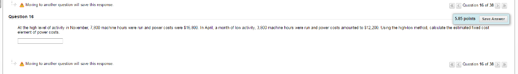 Solved At the high level of activity n November. 7,830 | Chegg.com