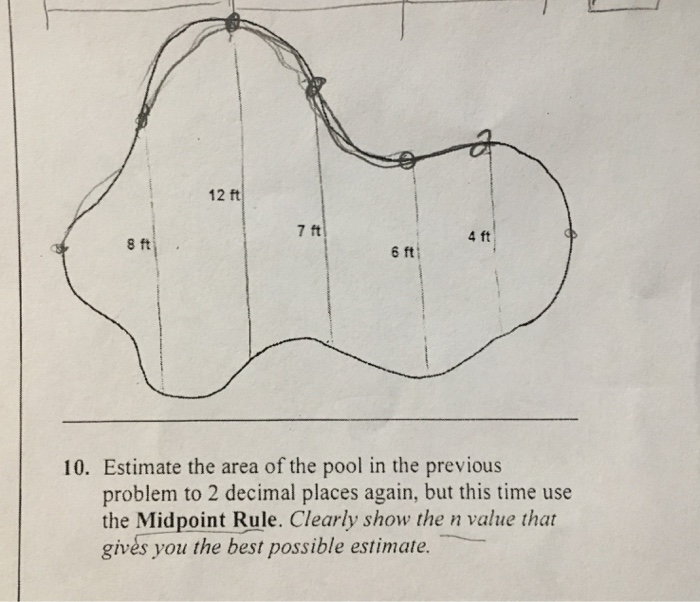 Solved Estimate the area of the pool in the previous problem | Chegg.com
