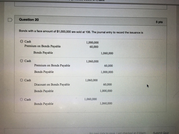 Solved Bonds with a face amount of 1,000,000 are sold at