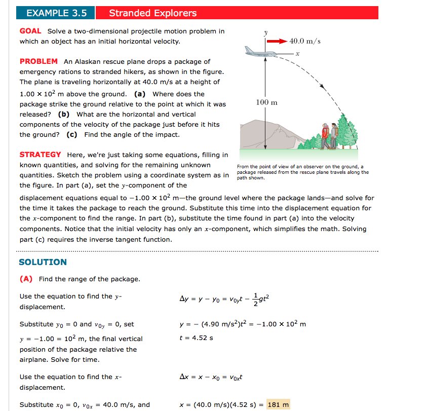 Projectile Motion Problems With Solutions