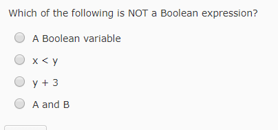 Solved Which of the following is NOT a Boolean expression? A | Chegg.com