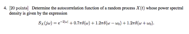 Solved Determine the autocorrelation function of a random | Chegg.com