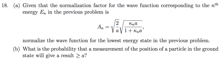 Solved 17. The wave'function for a particle of mass m moving | Chegg.com