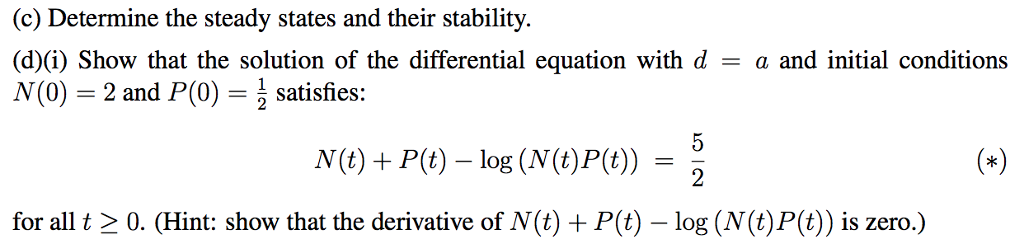 Solved Predator Prey Models The Classical Version Of The Chegg Solved Predator Prey Models The Classical Version Of The Chegg