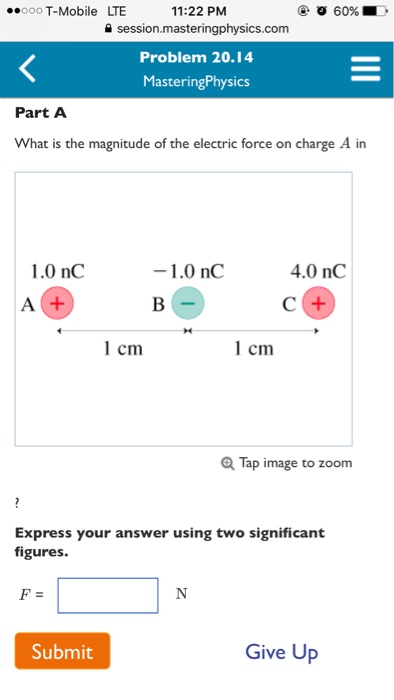 Solved What is the magnitude of the electric force on charge | Chegg.com