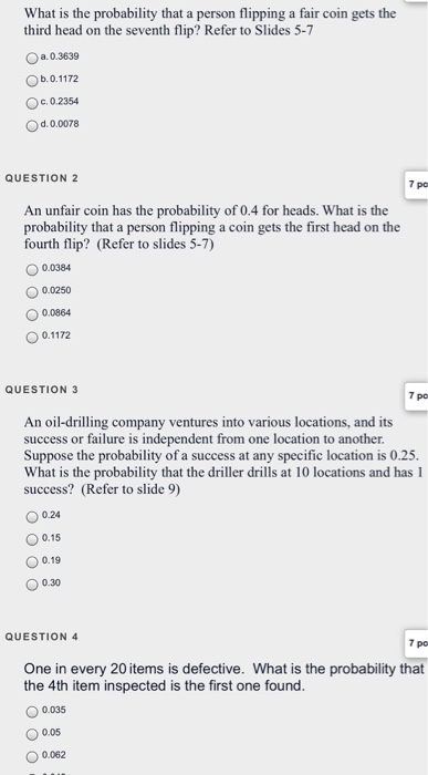 Solved What Is The Probability That A Person Flipping A Fair | Chegg.com