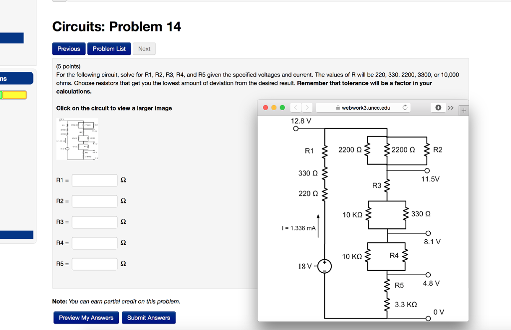 Solved For the following circuit solve for R1 R2 R3 R4