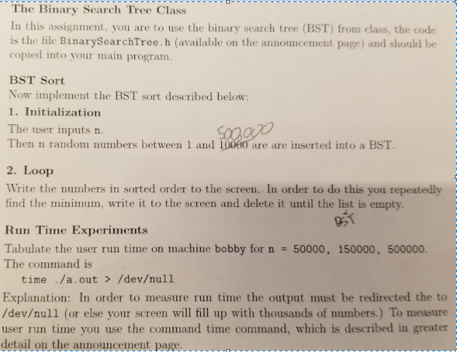 assignment operator c binary search tree