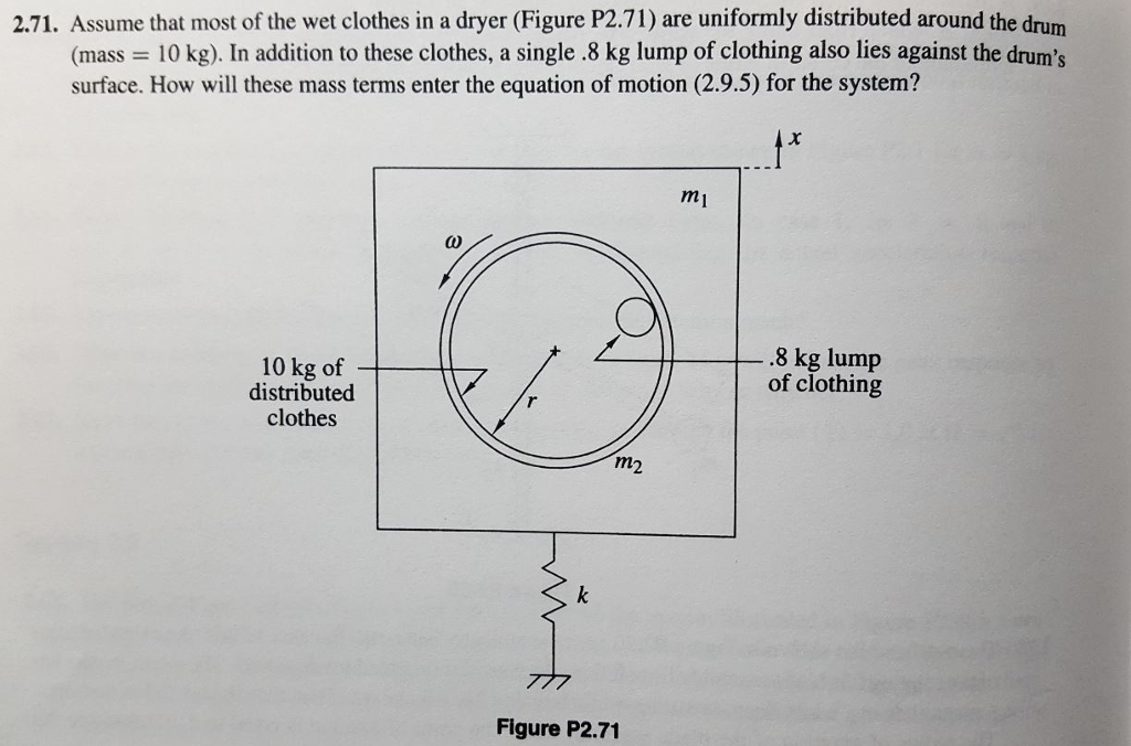 Solved 2.71. Assume that most of the wet clothes in a dryer