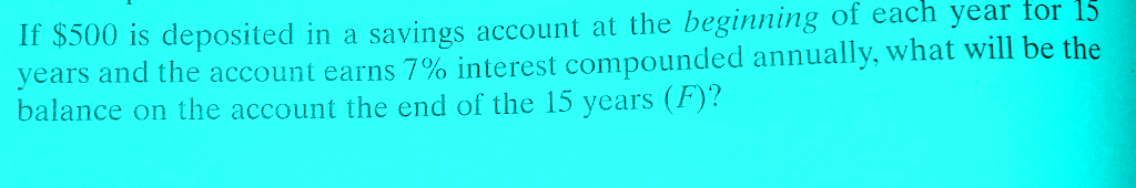 Solved If 5500 is deposited in a savings account at the | Chegg.com
