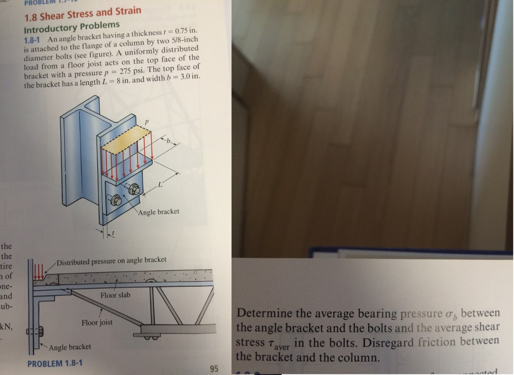 Solved An angle bracket having a thickness t = 0.75 in. is