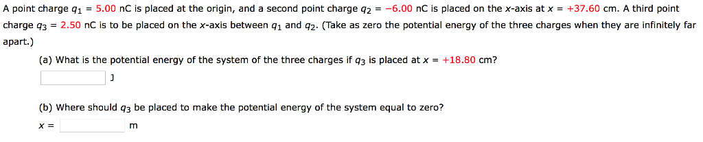 Solved A point charge q1 = 5.00 nC is placed at the origin, | Chegg.com