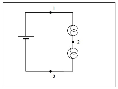 Solved The Figure Shows A Circuit With Two Identical Light | Chegg.com