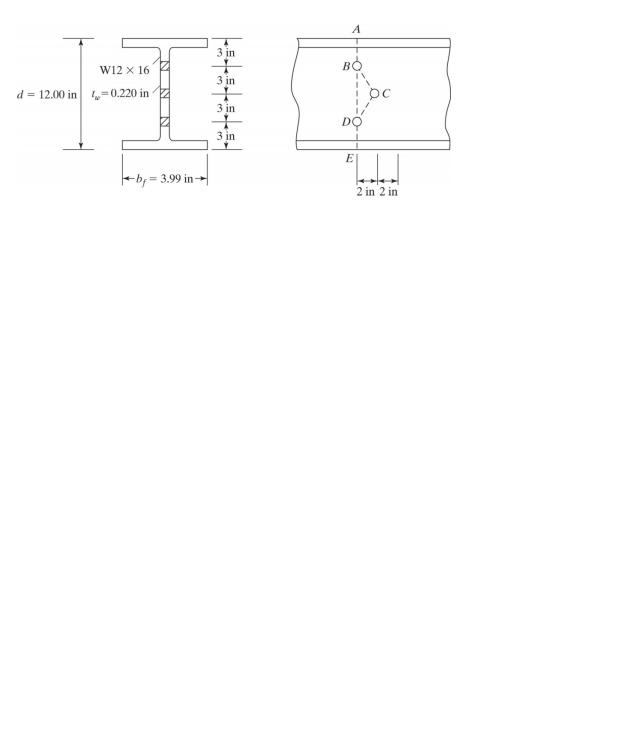Solved Determine The Net Area Of The W12 X 16 Shown In The Chegg