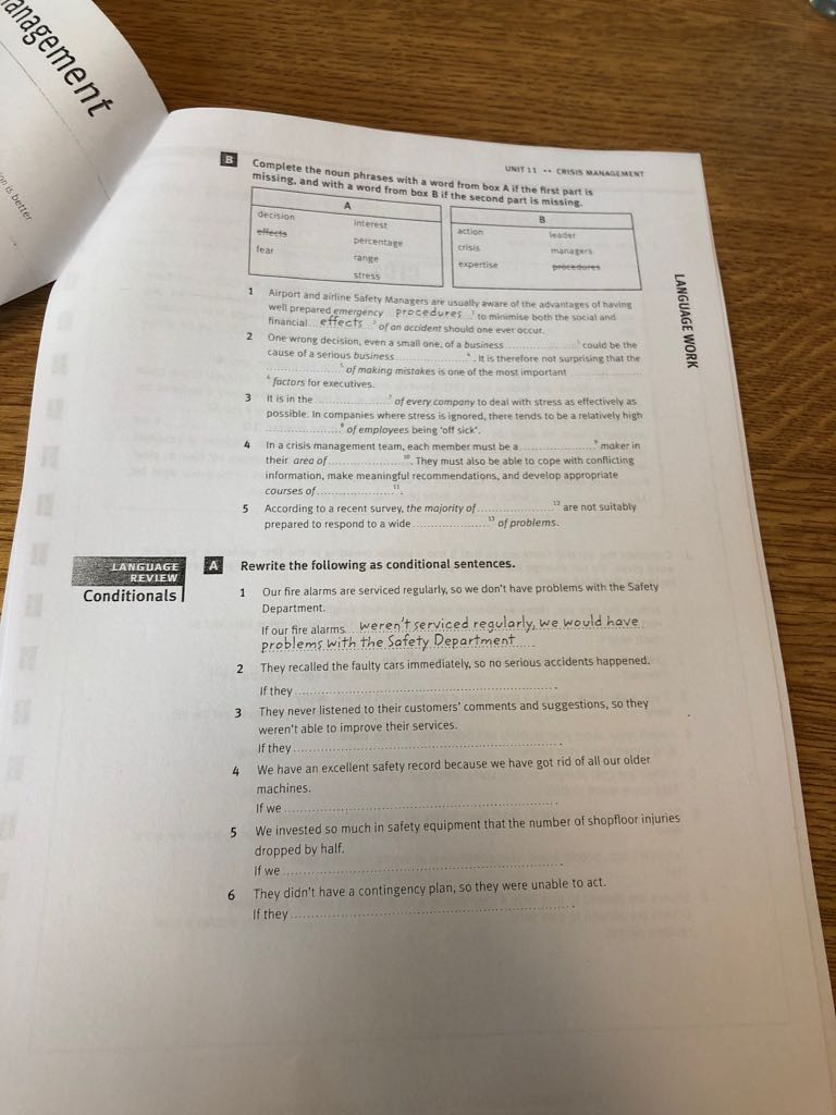 Solved Complete The Noun Phrases With A Word From Box A If Chegg