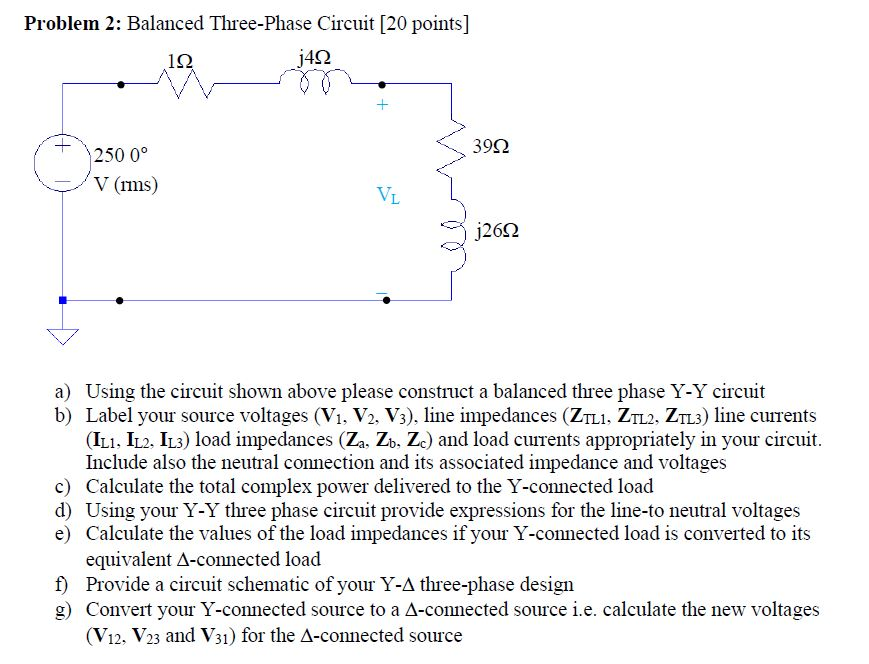 Solved Balanced Three-Phase Circuit Using The Circuit Shown | Chegg.com