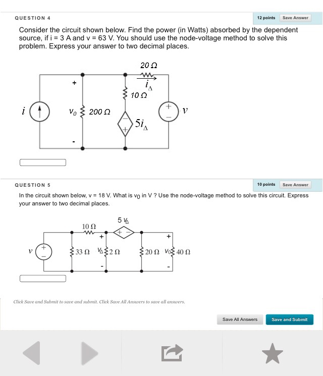 Solved Consider the circuit shown below. Find the power (in | Chegg.com