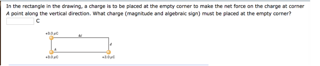 Solved In the rectangle in the drawing, a charge Is to be | Chegg.com