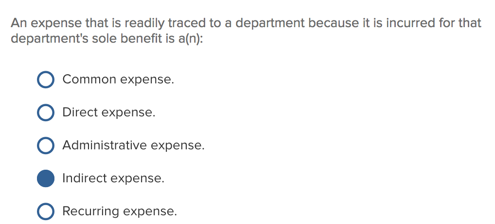 did u incurred expenses