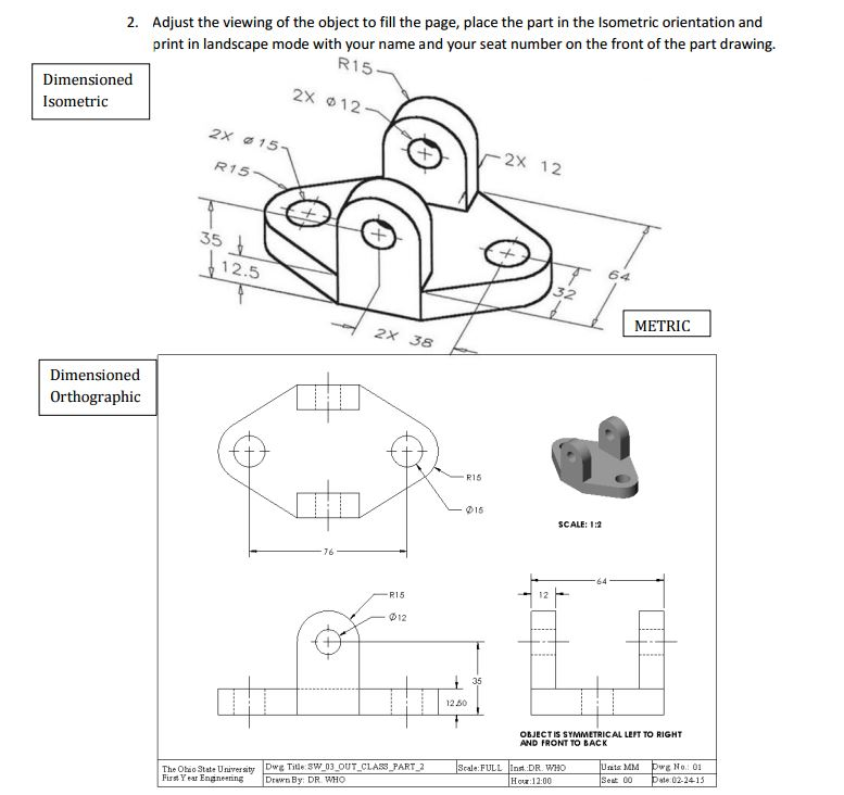 Adjust the viewing of the object to fill the page, | Chegg.com