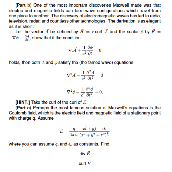 Solved What exactly are Maxwell's equations? They are a set | Chegg.com