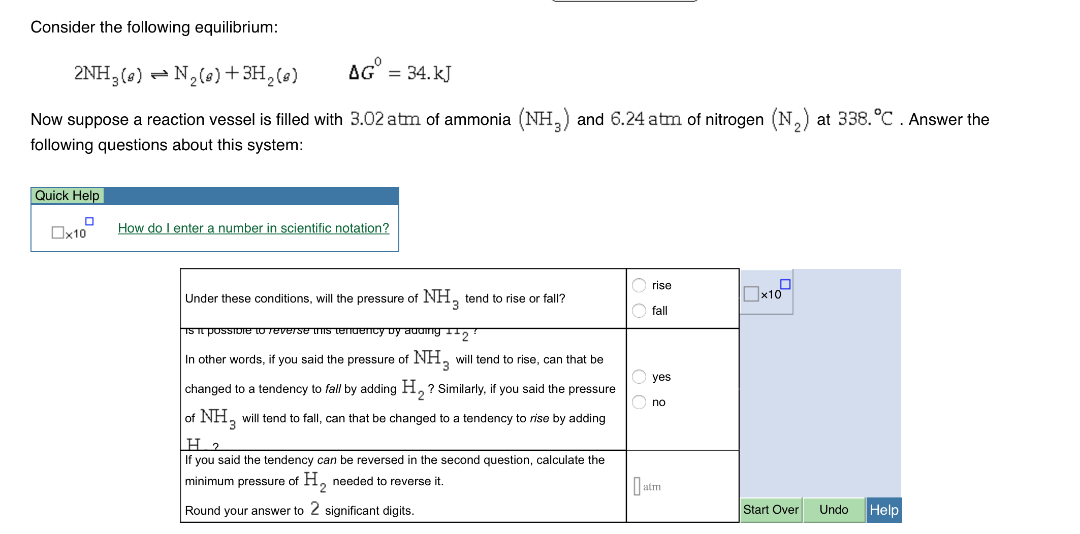 Solved Consider The Following Equilibrium: Now Suppose A | Chegg.com