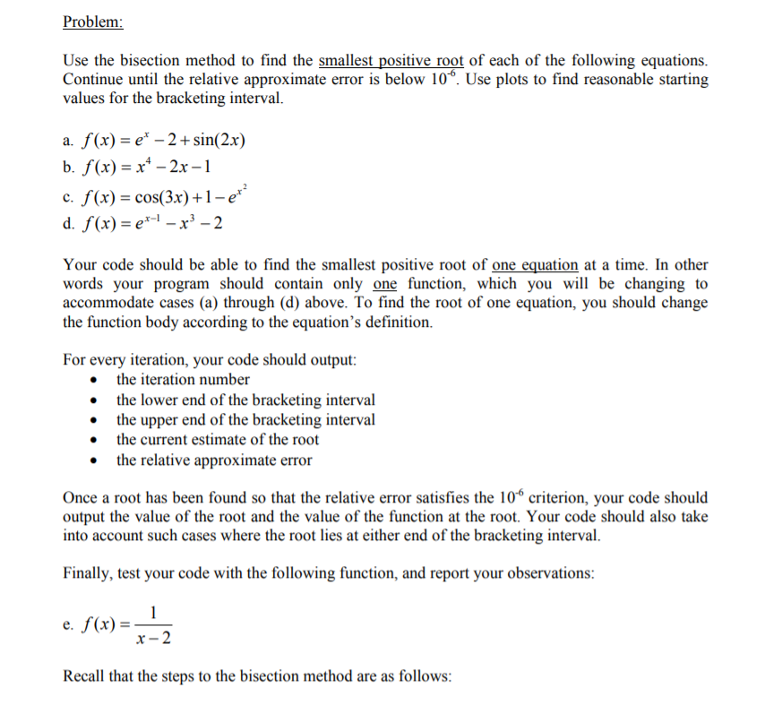 c program for bisection method